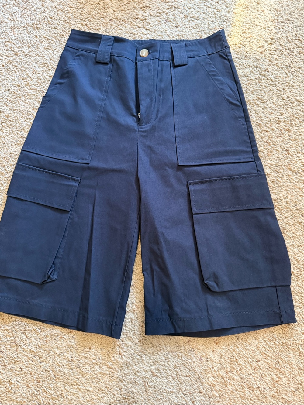 Astrid Women’s Navy Cargo Shorts with Utility Pockets